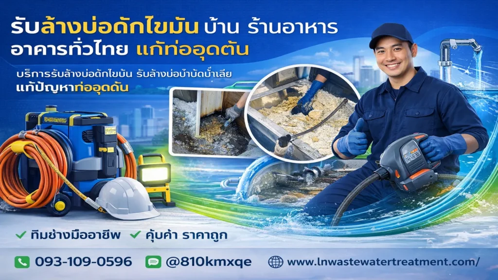 ล้างบ่อบำบัดน้ำเสีย